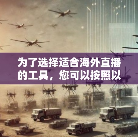 为了选择适合海外直播的工具，您可以按照以下步骤进行