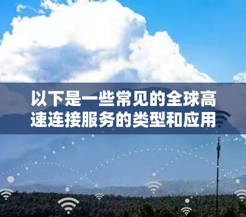 以下是一些常见的全球高速连接服务的类型和应用